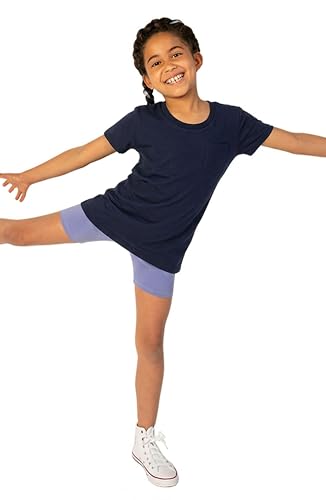 Image of Mightly Girls' Scooped Neck Short Sleeve T Shirts | 100% Organic Cotton, Colorful Casual Stylish Clothes
