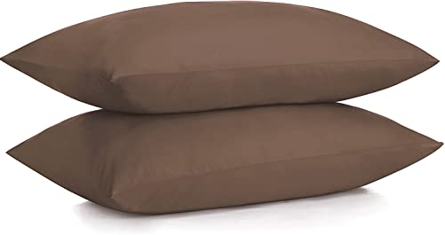 Image of JY Premium Quilted Pillows Filled with Reliance High Density Micro Fiber Super Soft Sleeping Pillows 16 inch X 26 inch Set of 2 (Coffee)