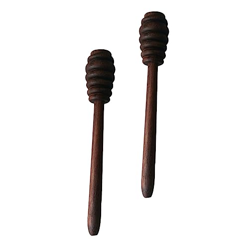 VALICLUD 2 Piezas Palitos de Madera para Miel Mini Varillas de Agitación Reutilizables para Miel Jarabe y Uso Cafeterías Restaurantes y Hogar Reutilizable