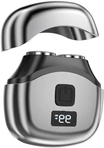 Image of Portable Electric Razor for Men, Mini Shaver with LED Battery Indicator, Double Track Foil, Detachable Washable Cutter, Type-C Rechargeable, Cordless Razor