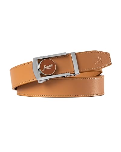 Image of Dartee Men's Golf Belt - Leather Ratchet Belt with Ball Marker, One-Size Adjustable Fit, Course and Casual Wear