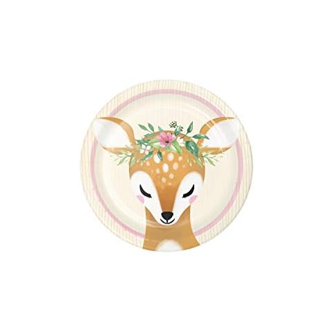 Creative Converting Deer Little One Dessert Plates Cover
