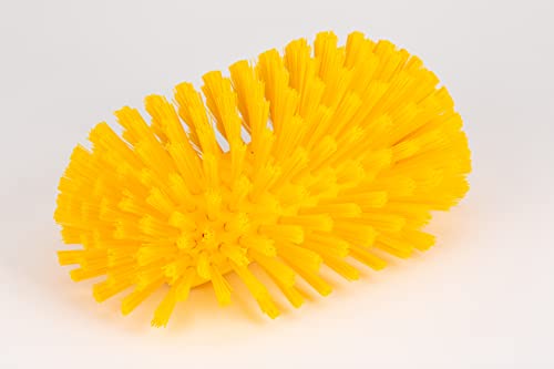 Image of SPARTA Tank and Kettle Scrub Brush Heavy-Duty Tile Brush, Color-Coded and Handle Compatible (Sold Separately) for Optimal Access In Spacious Containers, Plastic, 5.5 X 9.5 Inches, Yellow