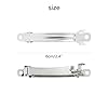 Dizila 50 Pack 6cm/2.4 Inch Plain Blank Silver Metal DIY Craft French Barrettes Automatic Spring Snap Hair Clips Clasps Accessories for Women Girls Teens #1