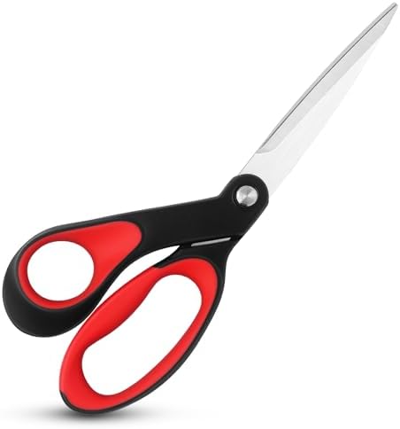 Asdirne True Left Handed Sewing Scissors, Heavy Duty Multi-Purpose Tailor Scissors, Stainless Steel Blades and Comfort Handle, Suit for Fabric, 9 inch