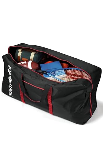 Image of Samsonite Tote A Ton Duffle Bag | 104 litres and 0.45 Kg| Ultra Lightweight Travel & Storage Bag for Men /Women | Black - 2 Years Global Warranty