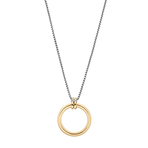 Skagen Women's Kariana Gold Tone Pendant Necklace With Crystal Accents, Gold & Silver Ring #TOP20