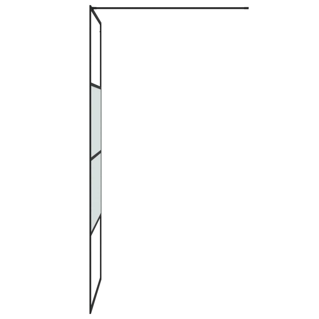 Mampara de ducha de cristal templado semimate, 5 mm, 90 x 195 cm, 4 paneles con perfil ajustable y protección contra salpicaduras
