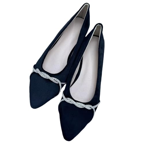 Image of Stunner Womens Flats Fashion Pointed Toe Bowknot Ballet Flats Cute Slip On Dress Flats Comfortable Party Wedding Flats2