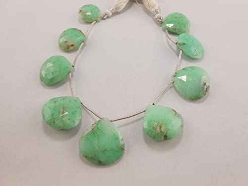 Chrysoprase verte en forme de cœur perles facettées LKBEADS pour création de bijoux