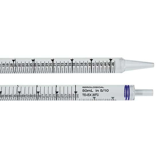 CELLTREAT Scientific Products Standard-Length Serological Pipette, 50mL, Indv. Wrap, Plastic/Plastic, Autoclave; 90/Cs