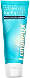Lumineux Teeth Whitening Toothpaste - Natural & Enamel Safe for Sensitive & Whiter Teeth - Certified Non-Toxic, Fluoride Free, No Alcohol, Artificial Colors, SLS Free & Dentist Formulated