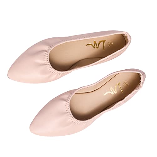Image of Women's Ballet Flat Slip On Flats - Classic Casual Dress Shoes, Foldable Portable Travel Ballet Walking Shoes