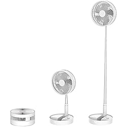 Ventilador Magiclick APOKIN® Ventilador a Bateria USB Ventilador Portátil con Mando a Distancia de 20CM Batería Recargable 7200MHA Extensible con Palo Telescópico con 4 Velocidades Base Antideslizante