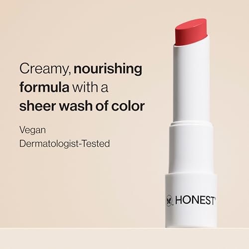 Honest Beauty Moisturizing Vegan Tinted Lip Balm, Antioxidant-Rich Acai Extracts, Avocado Oil, Paraben and Cruelty-Free, Fruit Punch