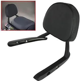 SN Reborn Classic 350 Motorcycle Backrest, Heavy Aluminium Pillion Back Rest, Black Cushioned
