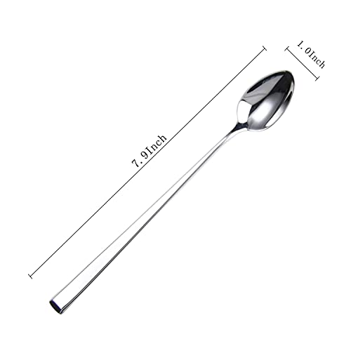 Hissf Iced Tea Spoon, 7.28 Inches Mixing Spoon, 18/10 Stainless Steel Small Spoon, Tea, Cocktail Spoon, Stirring Spoon, Set Of 4 #TOP5