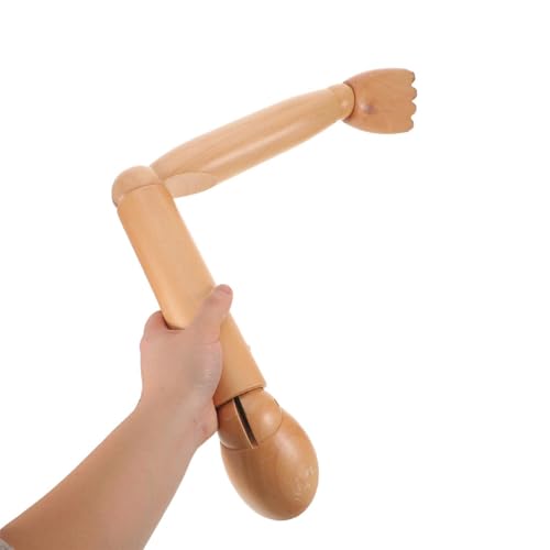 Brazo de maniquí flexible con dedos articulados de madera maciza natural 5