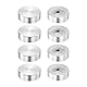 QUARKZMAN Runde Aluminiumscheibe, 8 Stück M6x25mm Aluminiumkreisscheibe Glasplattenadapter für Glastischplatte