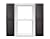 Homeside Open Louver Vinyl Shutters (1 Pair) 14-1/2in. x 35in. - 050 Black
