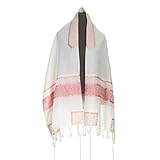 Pink Stars of David Women's Tallit, Bat Mitzvah Tallit Prayer Shawl, Girls Tallit by Galille Silks Israel