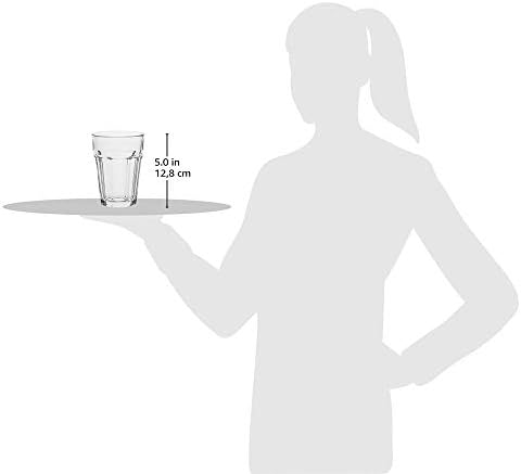 AmazonCommercial All-Purpose Drinking Glass Tumbler, 372.6 ml, Set of 12