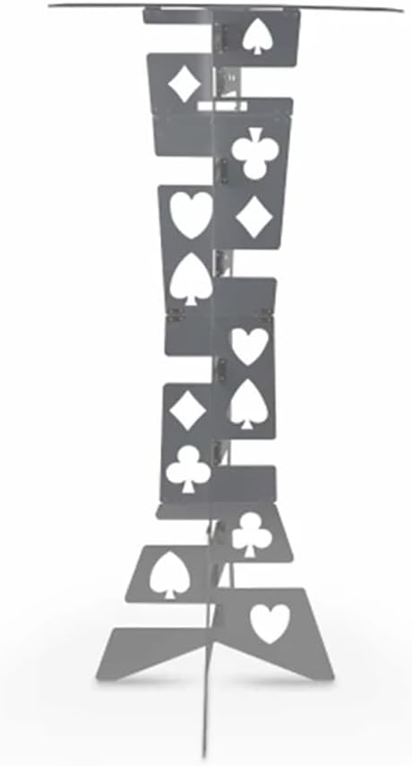 Enjoyer Aluminum Alloy Magic Folding Table Poker Table for Magicians Accessories Magic Tricks Stage Illusions Gimmicks (Silver-2)