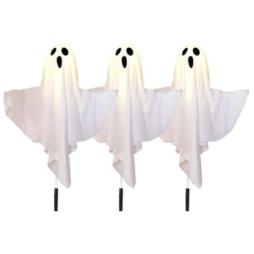 Fantômes Lumineux Extérieur Déco Halloween Imperméable - Lampe Ambiance Jardin