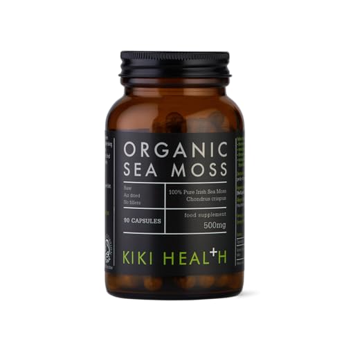 KIKI Health Organic Irish Sea Moss Capsules | Sustainably Sourced, Rich in Iodine for Thyroid Support, Optimal Nutrient Potency, Convenient Vegan Capsules | Promotes Holistic Wellness | 90 Vegicaps