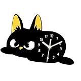 Ldabrye Piccolo orologio da scaffale a batteria analogico a tema gatti per piano di lavoro della cucina silenziosi nessuno ticchettio orologi da scrivania