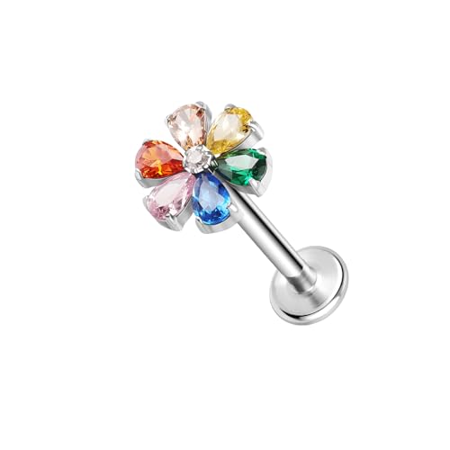 ZS ASTM F136 Titanium 16G 8mm Piercing Jewelry for Lip,
