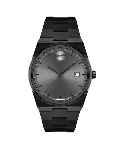 Movado Bold Quest Men's Sport Watch - Swiss Quartz Movement, Stainless Steel Link Bracelet - 5 ATM Water Resistance - Luxury Fashion Timepiece for Him - 40mm