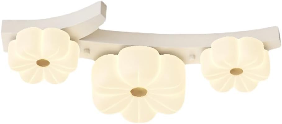 Moderna lámpara de techo empotrada para techos bajos con tres luces florales 1