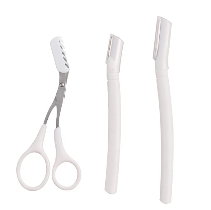 Duehut Women's Stainless Steel and ABS Face Shaver, 3 Pieces, Lightweight and Easy to Use