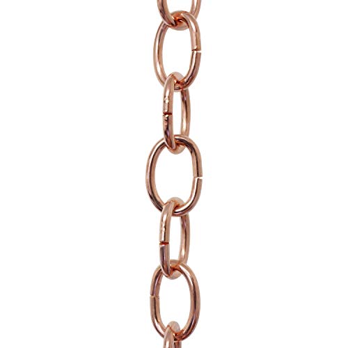 Image of RCH Hardware CH-S56-11S-CO Steel Chandelier Chain 9 Gauge, Copper (1 Foot)