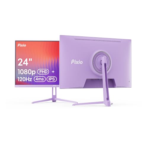 Image of Pixio PX246 Wave Purple 24 inch 120Hz Refresh Rate FHD 1080p Resolution IPS Panel 4ms GTG Response Time Gaming Monitor with Adaptive Sync