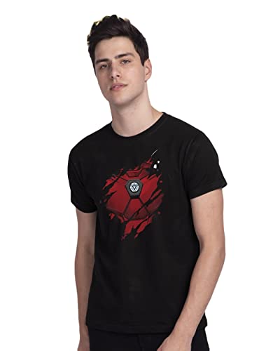 Bewakoof X Marvel Iron Man Men's 100% Cotton Graphic Print Half Sleeve Round Neck T-Shirt | Tshirt for Man | Tshirt for Men Cotton | Tshirts for Men Stylish | Casual Wear | Street Wear
