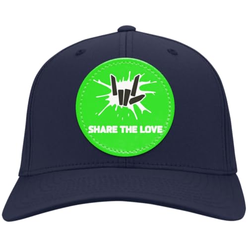 Share The Love Hat (Twill Cap) for Boys and Men (US, Alpha, One Size, Navy 1)