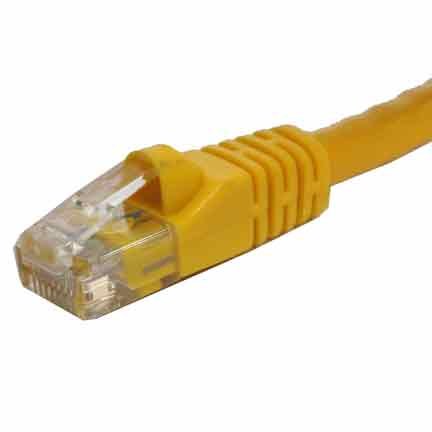 Cable de red Ethernet UTP Cat 5E 9 ft amarillo miniatura 5