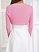 VIAURBE Summer Cardigans for Women Long Sleeve Cropped Bolero Shrugs Sweaters Fashion 2025 Clothes Pink XL