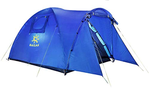 Tente camping 3-4 personnes imperméable ventilée avec double protection vent et pluie