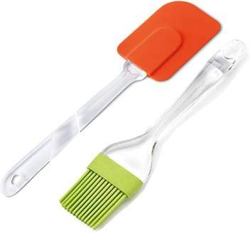 Snowpearl Silicone Reusable Flower Shape Chocolate Mould, 15 Cavity and Silicone Brush-Spatula Set, Kitchen Baking Tools Accessories Combo Set 3