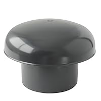 First Plast CDVM125A Lüftungskappe aus PVC, schwarz, Ø 125 mm