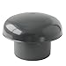 FIRST PLAST CDVM125A Sombrero de ventilación Cabeza salador de PVC, Negro, ø 125 mm