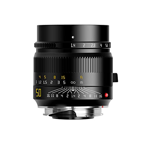 TTArtisan 50mm F1.4 Full Fame Large Aperture Manual Focus Mirrorless Camera Lens Compatible with M-Mount Cameras Like M M240 M3 M6 M7 M8 M9 M9p M10
