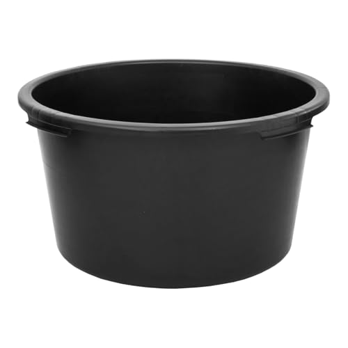 45 Litre Heavy Duty Multi Tub Bucket - 51 x 51 x 28 cm Round Black Utility Container for Agriculture, Gardening, Equestrian, Construction, Livestock, Water Storage & Small Ponds - Easy to Clean