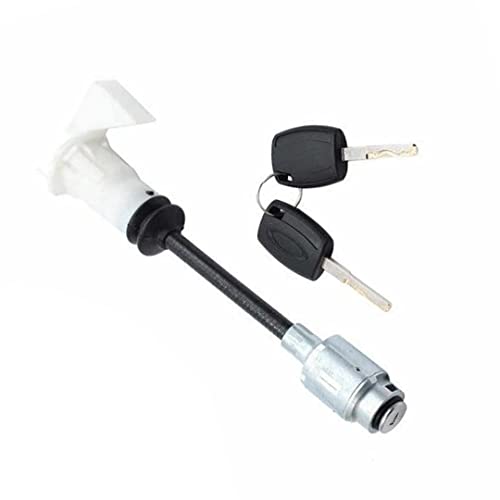 CANJPTON Kompatibel mit Ford Focus C-Max 2003-2007 Motorhaubenschloss Reparatursatz mit 2 Schlüsseln Lang Type Schließzylinder Motorhaubenentriegelung Entriegelungsschloss 1343577 4M5AA16B970AB