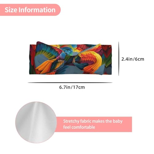 Colorful feathers Baby Headbands Soft Nylon Hairbands with Stretchy Bows Girls Hair Accessories for Newborn Infant Toddler Kids3