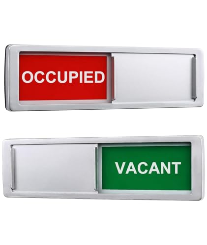 Image of Push Pull Stickers for Door, Vacant Occupied Door Sign for Home Office Restroom Conference Room Bold Red Green Display Easy Adhesive Installation(7 * 2in)