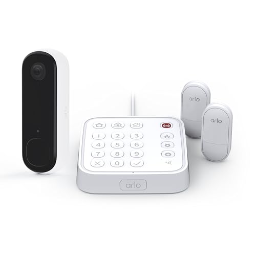 Home Security System - Wired Keypad Sensor Hub, (2) 8-in-1 Sensors, 24/7 Professional Monitoring + Video Doorbell 2K Bundle - No Contract Required, DIY Installation, Alarm System for Home Security - image 1
